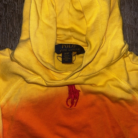 Ralph Lauren Yellow to Red Ombre‎ Hoodie - Picture 3 of 6